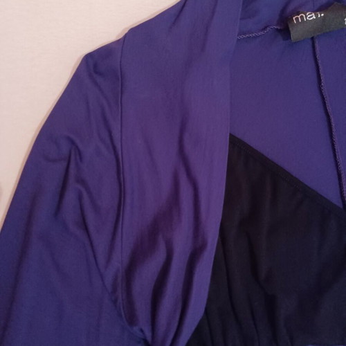 Mat maxi dress with bolero like new, black and purple