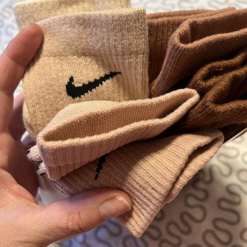 Nike Everyday Plus socks, 6 pairs, beige and brown