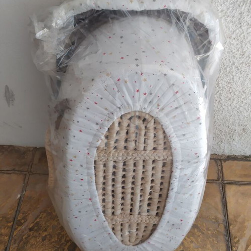 Knitted bassinet like new with mosquito net