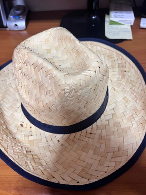 Straw hat unisex unused, beige, one size