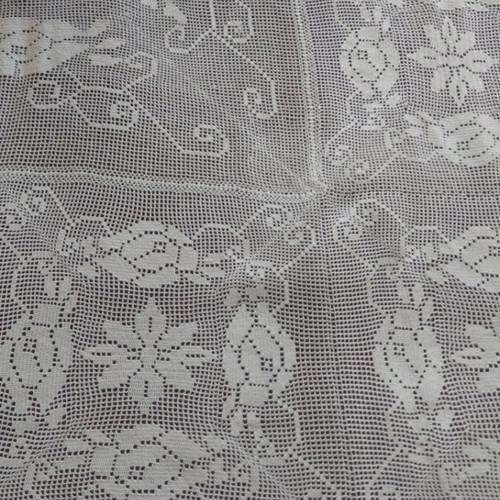 Handmade crochet tablecloth like new 170x170 cm