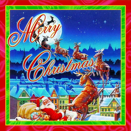 Christmas pop-up greeting card Santa's Sleigh Ride new