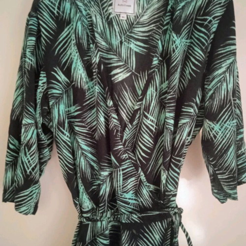 Achilleas Accessories long airy wrap dress like new, black green