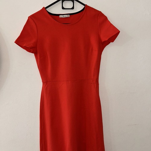 Bershka red mini dress size M new with short sleeves