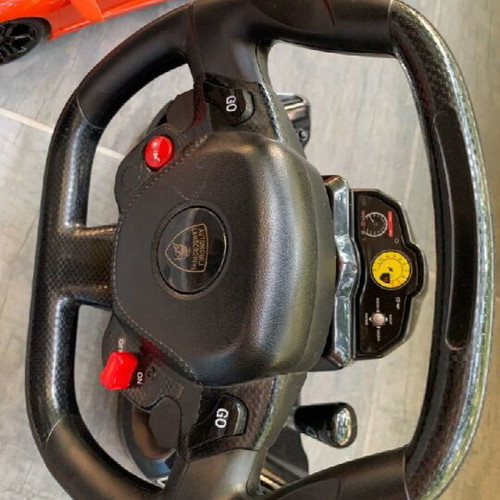 RC Lamborghini remote control car like new with steering wheel