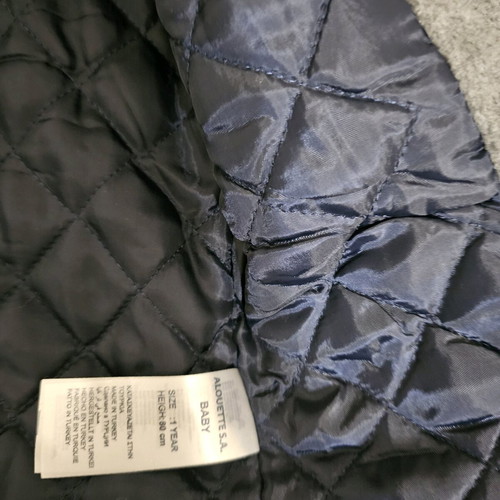 Children's gray felt jacket with hood used 12-18 months