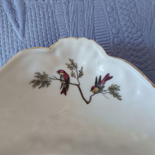 Limoges Deshoulières deep porcelain serving plate like new, Metropolitan Museum collection