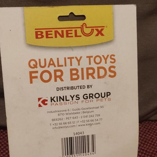 Benelux Plastic Mirror with Perch for Parrot New
