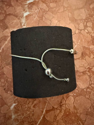 Faux thin bracelet silver color stainless steel like new