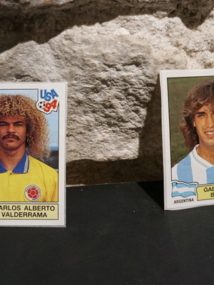 Колекционерски стикери Panini употребявани, Световно първенство USA 94 Valderama и Batistuta