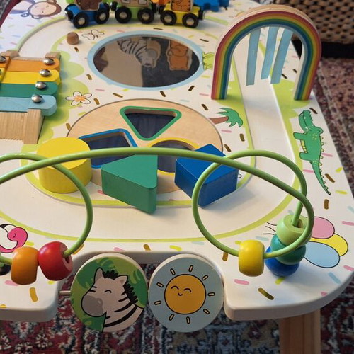 ELC Early Learning Centre wooden activity table used