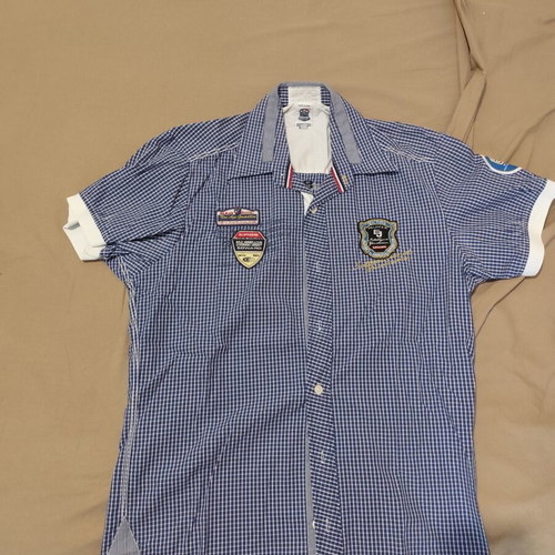 Edward Jeans men's short-sleeve checked shirt, size M
