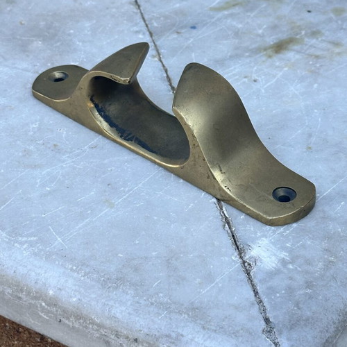 Vintage brass boat cleat decorative, used, 16 cm