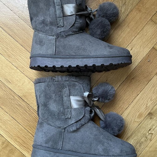 Ankle boots new, gray, size 38, with lining