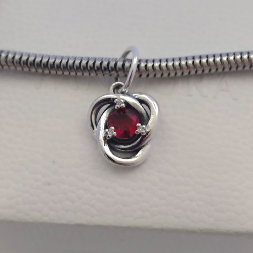 Pandora January Birthstone Eternity Circle Dangle Charm S925 ALE new
