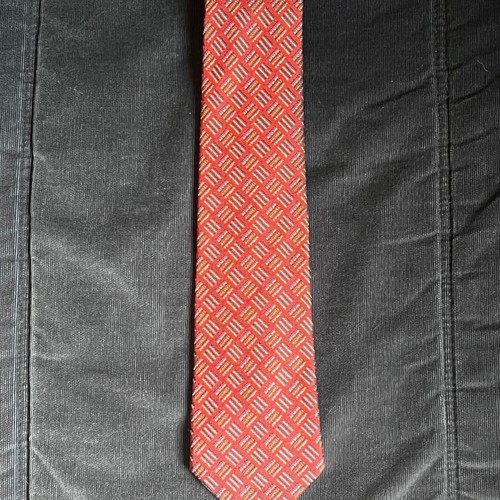 Hermes tie 100% silk new, red