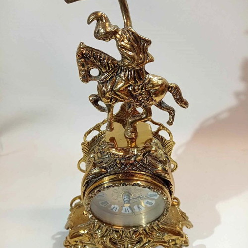 Large brass ornate Quartz clock used