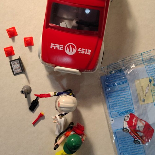Collectible Playmobil Fire Truck 4822 new with figure 6840