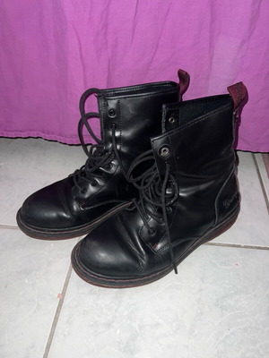 Wrangler leather ankle boots used, black, size 39