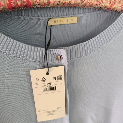 Mohito light blue blouse short sleeve brand new XS