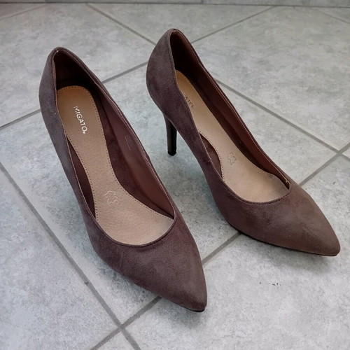 Migato brown high heel pumps size 41 like new