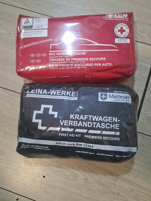 Car first aid kits new, compliant with DIN13164 regulation