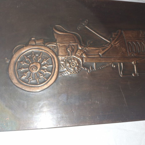 Fiat Chalcography Used Vintage Copper Engraving