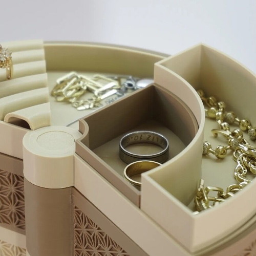 Spiral Luxe Premium Jewelry Box new, 3D printed with dual color design