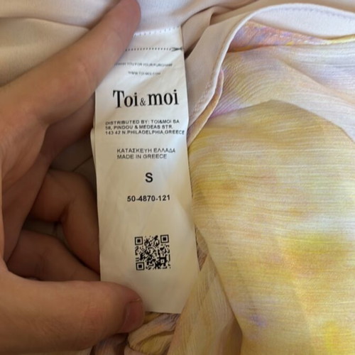 Toi&Moi women's dress size S like new, yellow