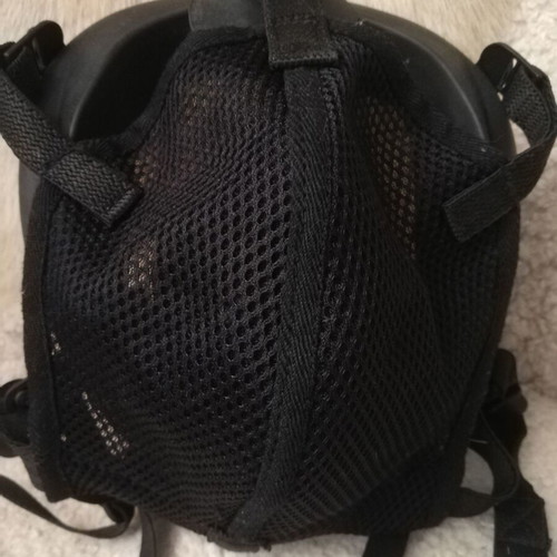 Gas mask with panoramic polycarbonate visor, industrial or firefighting use