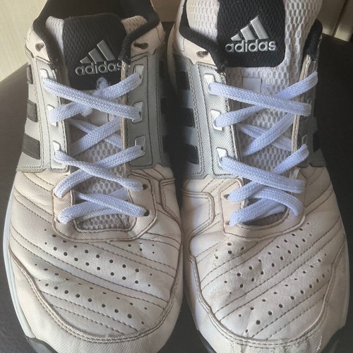 Adidas men's trainers used, size 45, white, athletic style
