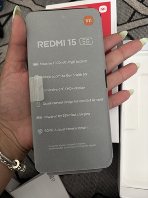 Redmi 15 5G κινητό καινούργιο, μαύρο, Android