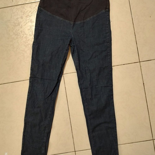 Benetton maternity jeans size S, dark blue denim