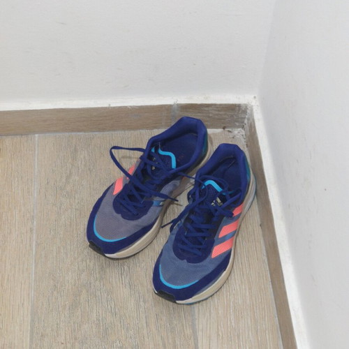 Adidas Adizero Boston 10 running shoes Indigo Blue Turbo, size 44