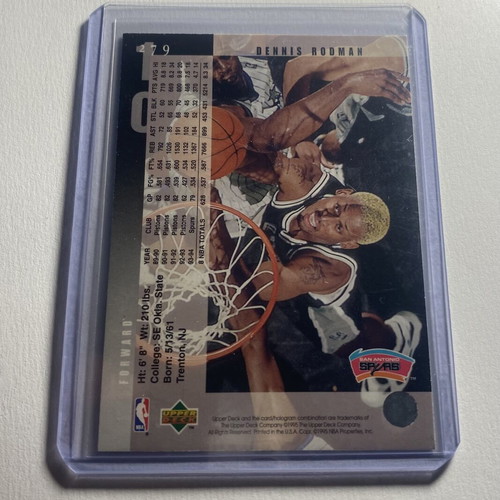 Dennis Rodman 1995 Upper Deck San Antonio Spurs card new