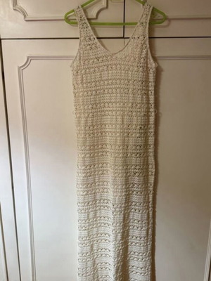 Zara long crochet summer dress like new, beige