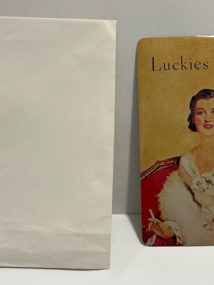Lucky Strike metal postcard Howard Chandler Christy 1932 new