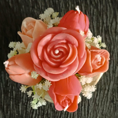 Porcelain flower handmade new with aromatic wax floral decorations