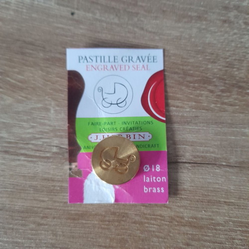 Seal for wax carriage used, diameter 1.7cm