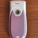 Nokia 3650 phone used, rare pink color with original battery