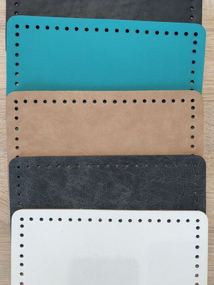 Leather base 27x15 for knitted bag new, various colors