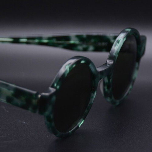 Robert La Roche S72 Round Sunglasses, Green Emerald Tortoise