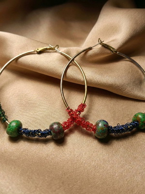 Boho earrings like new, colorful, handmade style