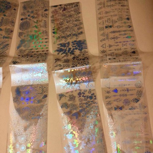 Aurora Glass holographic nail stickers pack of 5 new