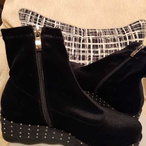 Migato velvet ankle boots used, size 38, black