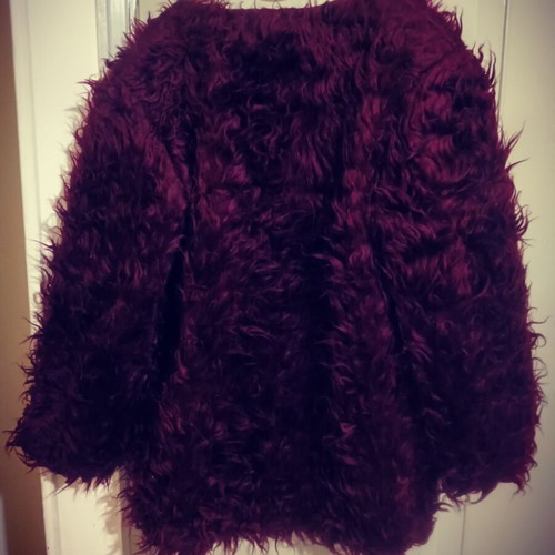 Bella Women burgundy fur jacket M/L, made in Italy