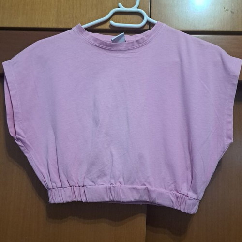 Zara pink crop top like new for ages 9-12