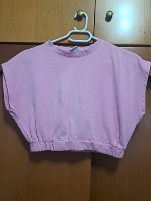Zara pink crop top like new for ages 9-12