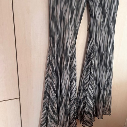 Project Soma Παντελόνι Καμπάνα Καινούργιο, medium, polyester μαύρο και γκρι