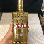 Olmeca Pure Gold Edition tequila bottle, vintage collectible